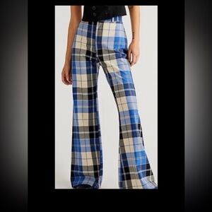 Free People Jules Plaid Trouser. Size 4